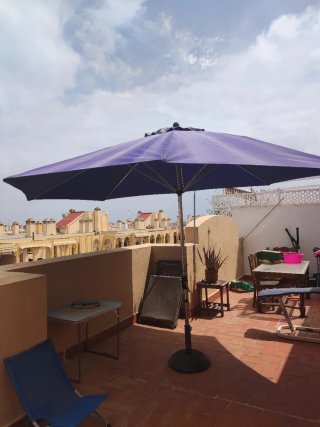 Parasol terraza - Azul y Gris