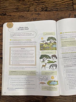 libro de texto Ciencias de la Naturaleza 3 primari