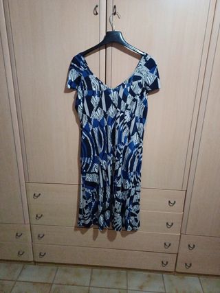 Vestito estivo blu e bianco