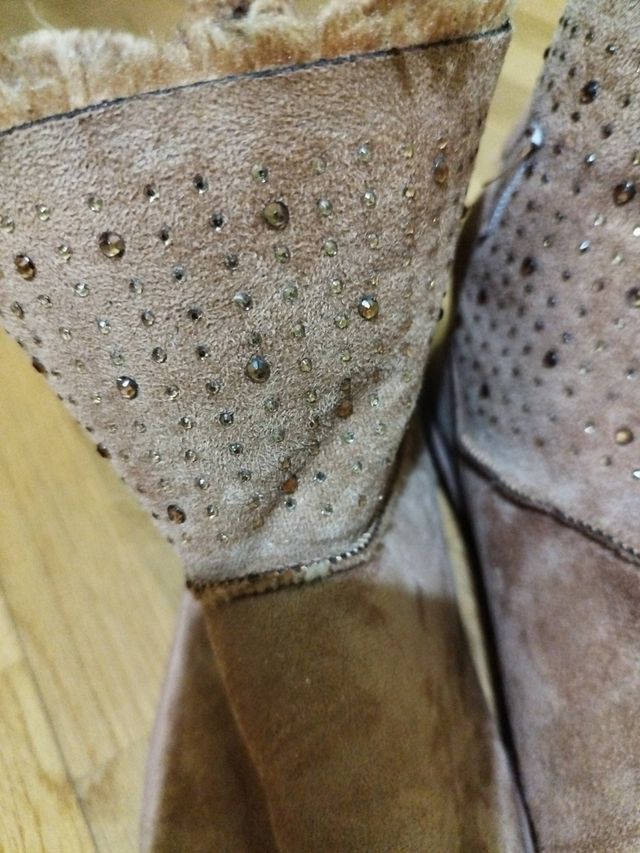 Botas Marrón Talla 40 - con pedrería
