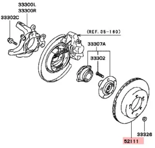 Discos Travao originais Tras Mitsubishi Lancer evo