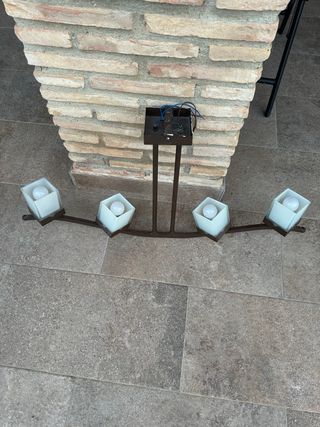 Lámpara de araña 4 luces - marrón