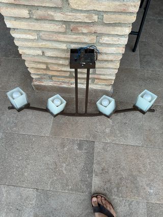 Lámpara de araña 4 luces - marrón