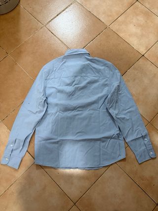 Camisa Vestir Zara Azul - Hombre
