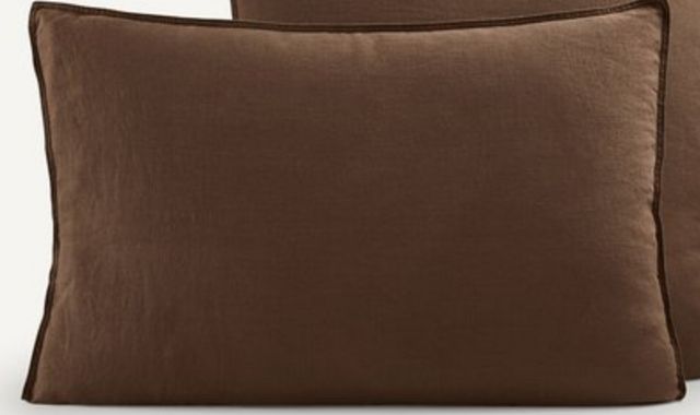 2 Cojines marrón con relleno