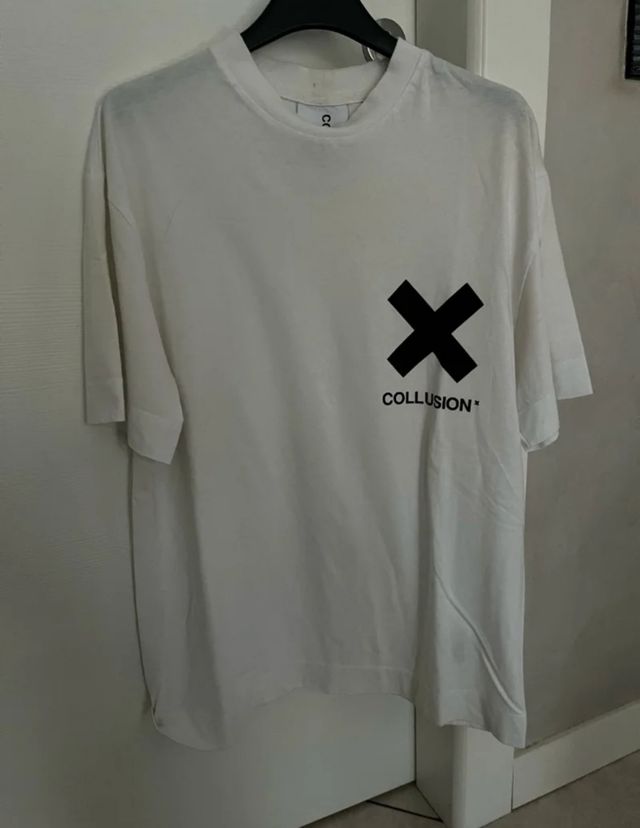 T-shirt Collusion bianca Tg S