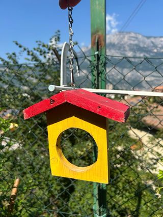 Casetta per uccelli colorata