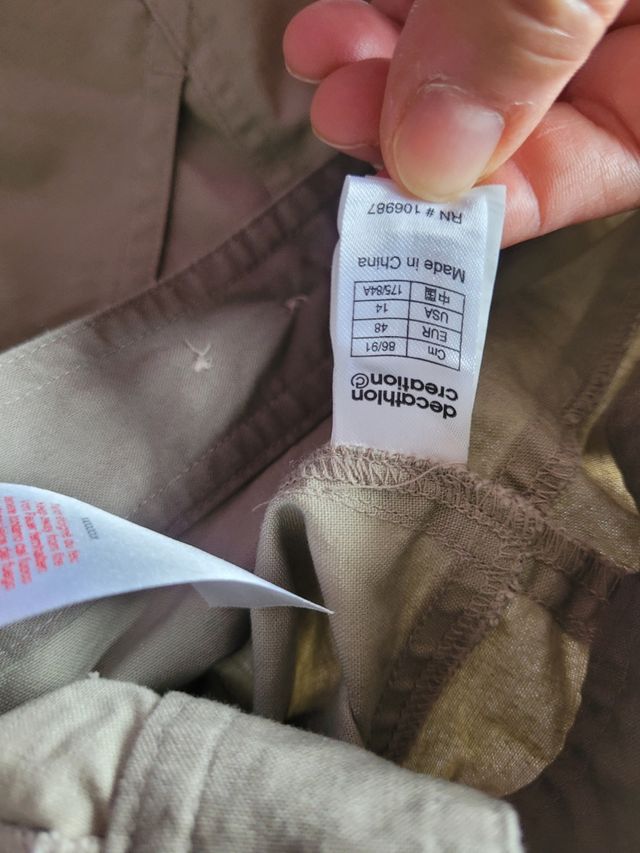 Bermudas Quechua mujer beige 