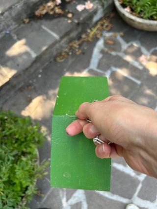 Casetta legno uccelli arancione-verde