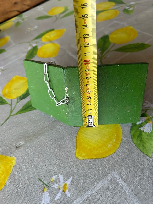 Casetta legno uccelli arancione-verde