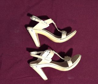 Sandali Fornarina in pelle e legno tg 36