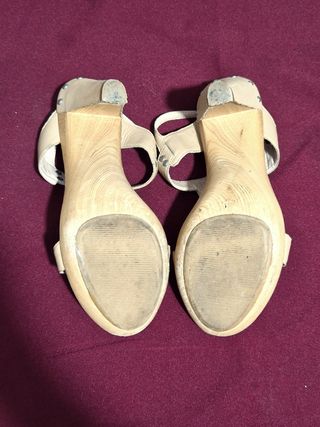 Sandali Fornarina in pelle e legno tg 36