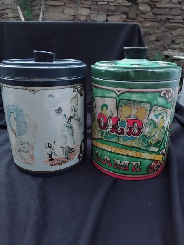 Latas vintage: galletas & cartas