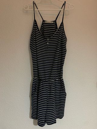 Mono corto de rayas azul marino
