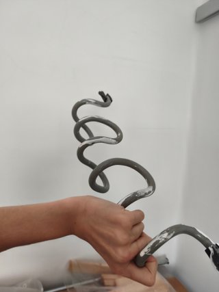 Perchero vintage gris metal