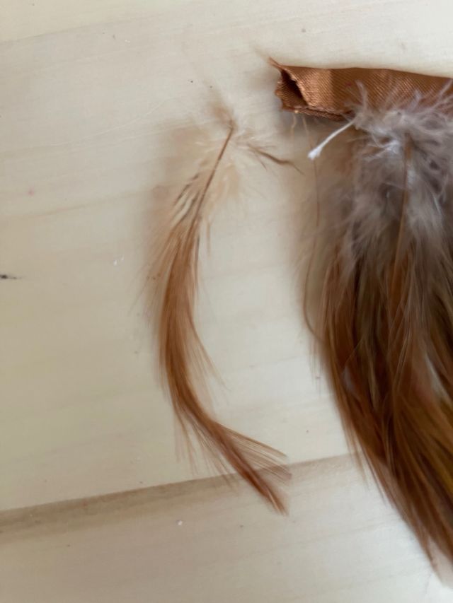 1m Pluma natural largo 20cm -moda/bisuteria/manual