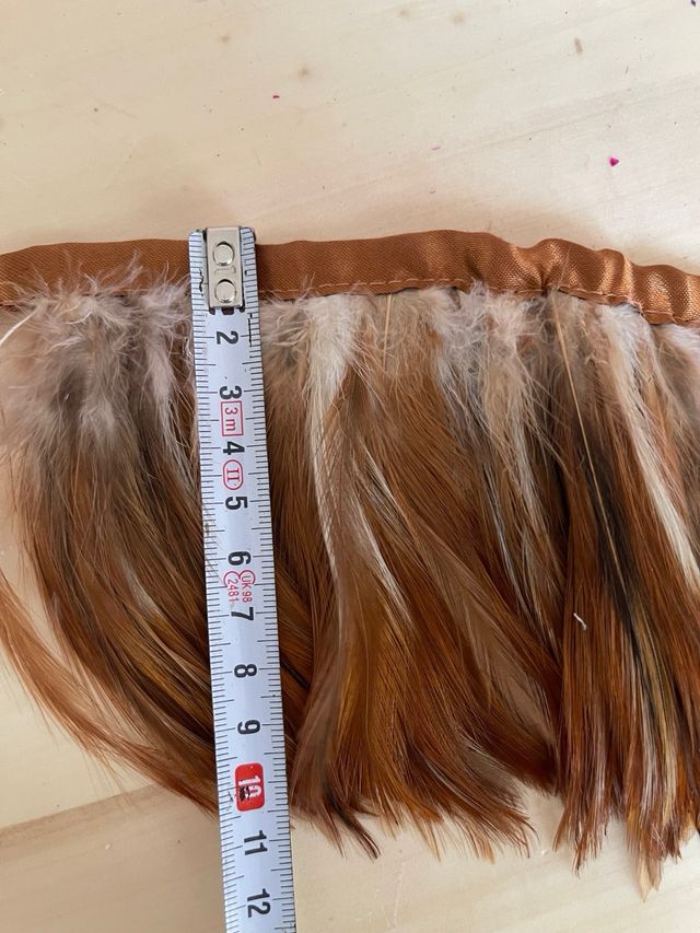 1m Pluma natural largo 20cm -moda/bisuteria/manual