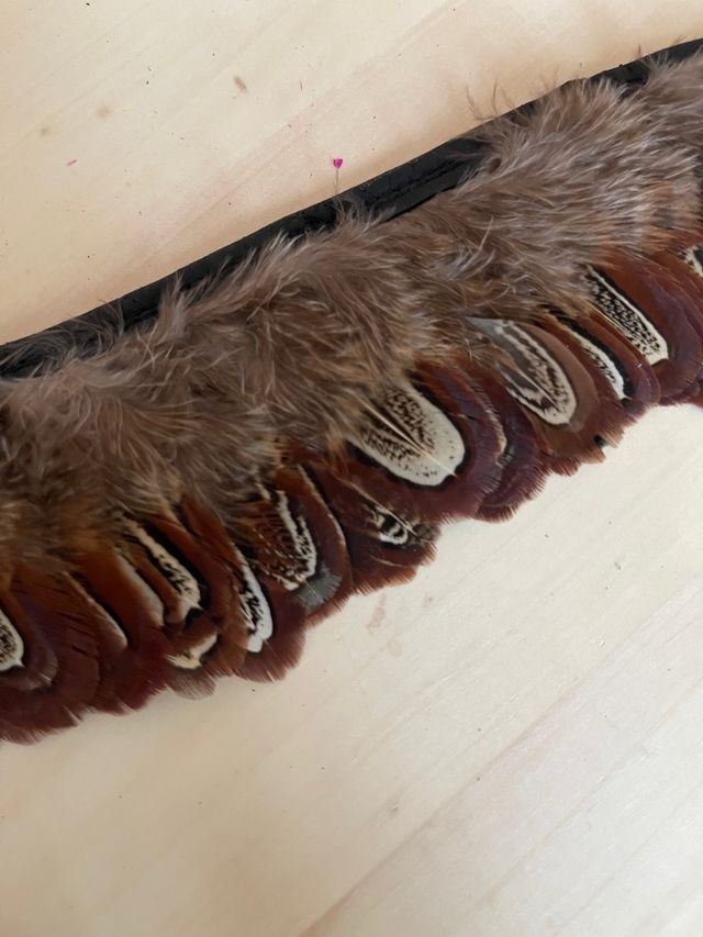 1m cinta pluma faisan 6cm. Moda/bisuteria/manualid