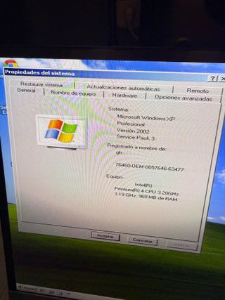 PC ordenador Asus Pundit - Windows XP
