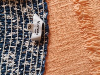 Blusa hombros caídos - Azul/Blanco