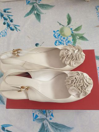 Sandali bianchi artigianali IT 38