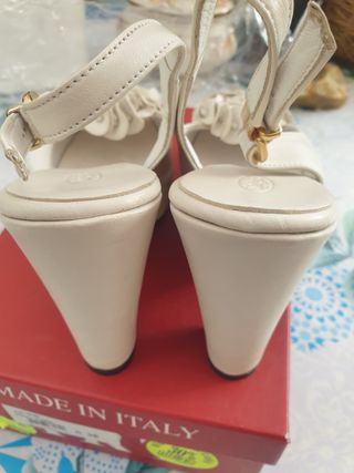 Sandali bianchi artigianali IT 38