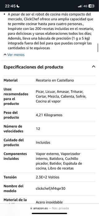 Moulinex ClickChef Robot Cocina SEMINUEVO