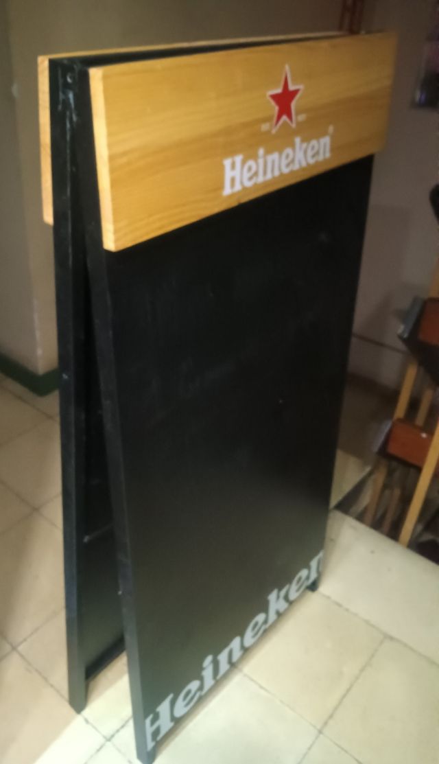 Pizarra de bar metálica Heineken