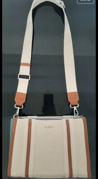 Bolso Pepe Jeans azul y blanco