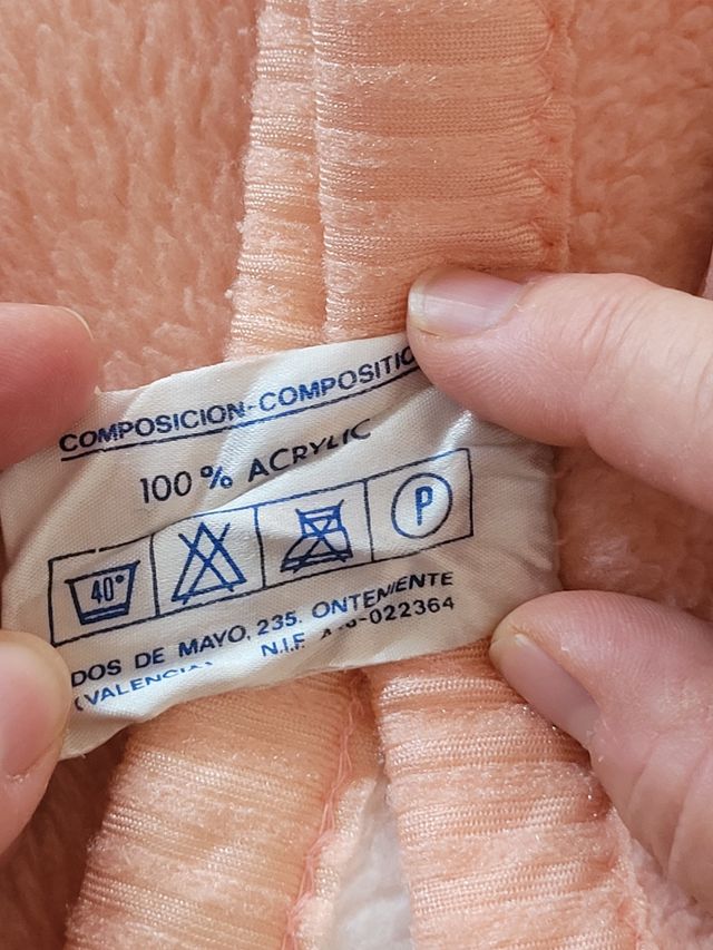 Manta reversible suave rosa y blanca 135cm