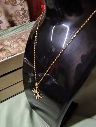 Collar Estrella Azul y Dorado