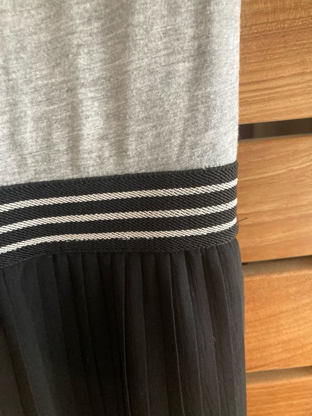 Vestido Naf Naf gris-negro M