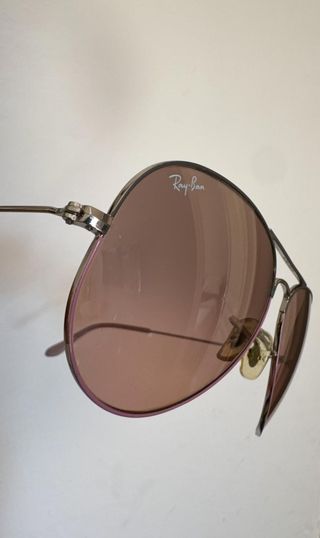 RAY BAN GAFAS AVIADOR MUJER PLATA Y ROSA