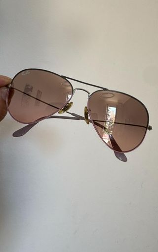 RAY BAN GAFAS AVIADOR MUJER PLATA Y ROSA