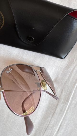 RAY BAN GAFAS AVIADOR MUJER PLATA Y ROSA