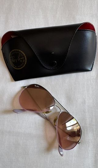 RAY BAN GAFAS AVIADOR MUJER PLATA Y ROSA
