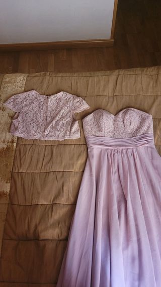 Vestido fiesta rosa - Talla M