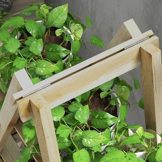 Estanteria Plantas - Madera Natural