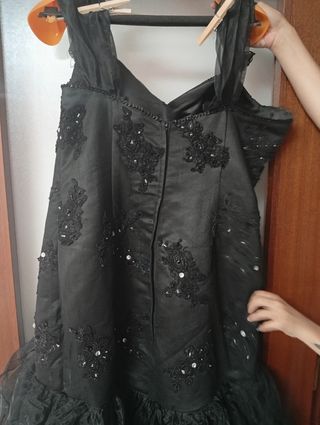 Vestido fiesta negro - Talla xxxL