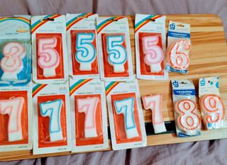 Candele numeriche vintage