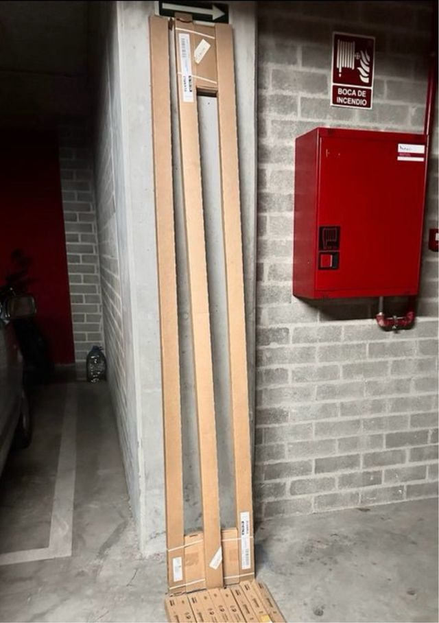 1 poste IKEA ELVARLI 222-350 cm blanco nuevo