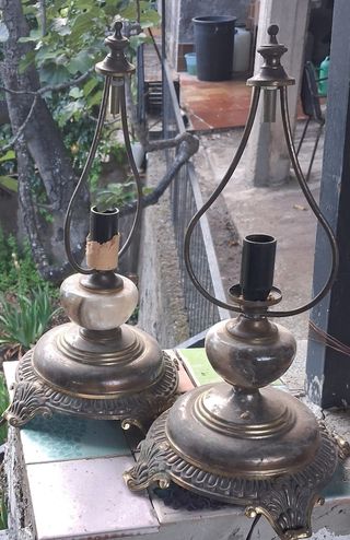 2 Abasciur vintage in marmo