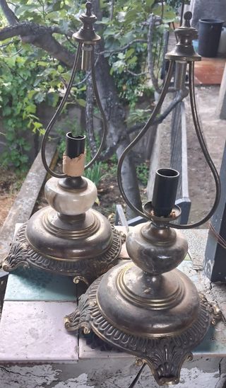 2 Abasciur vintage in marmo