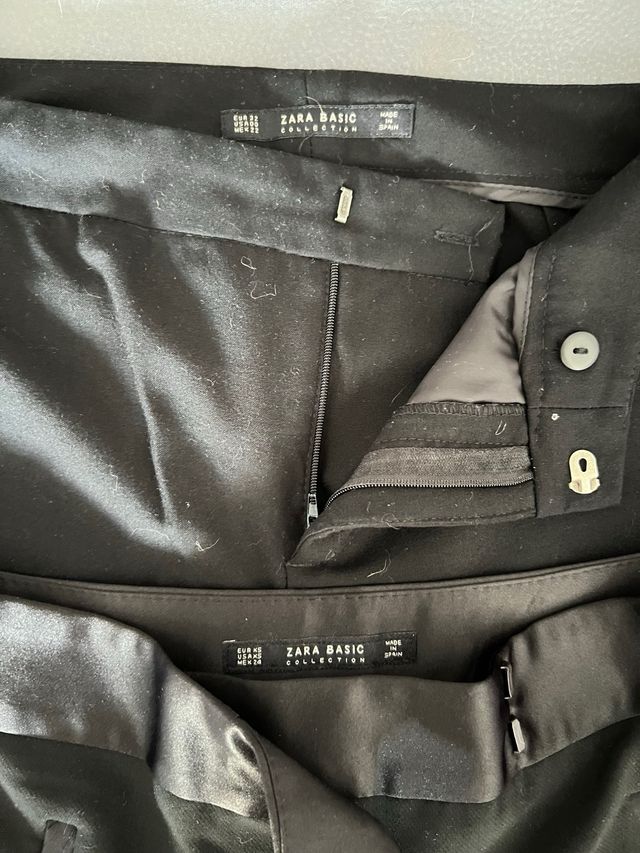 2 Pantalones Zara Basic negros