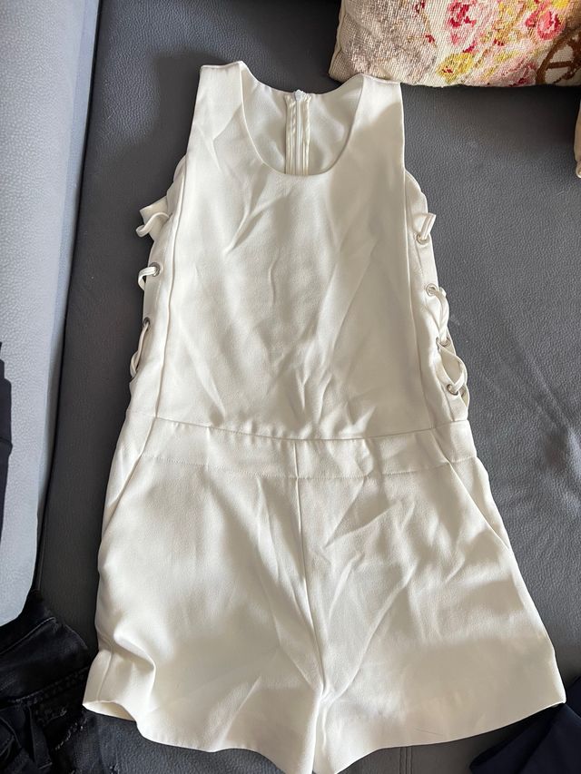 Mono blanco corto mujer