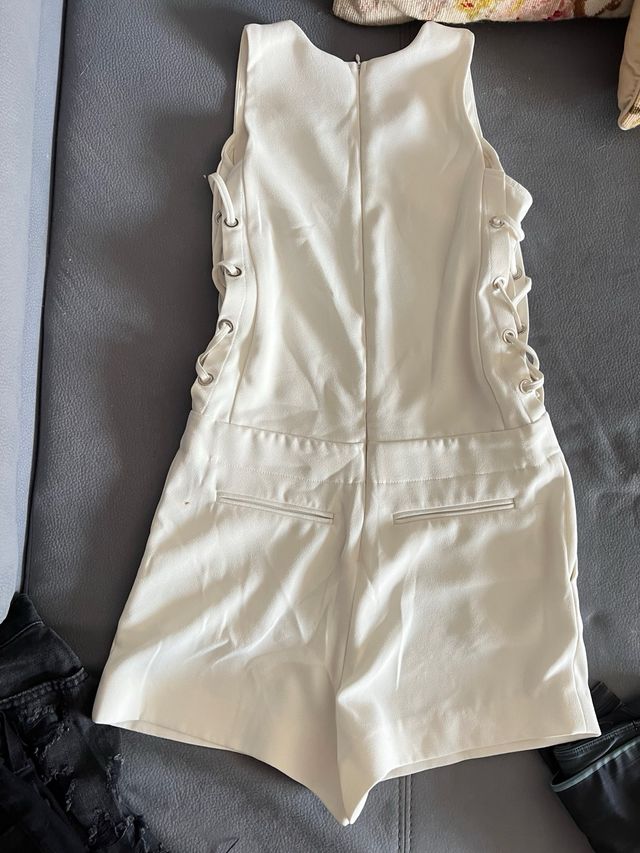 Mono blanco corto mujer