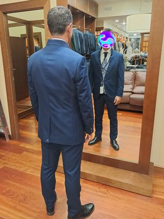 Traje Novio Azul - Elegante