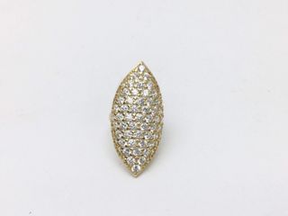 anillo oro 18k con piedra con circonita t. 17 (18,16 mm)