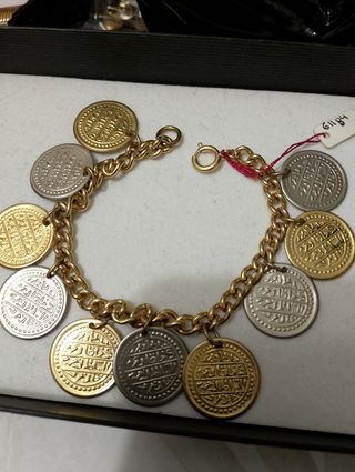 Bracciale vintage monete oro argento