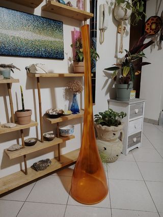 Vaso vetro arancio alto 120cm